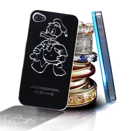 苹果手机壳 来电闪保护套 iphone4 4s卡通手机套 苹果4发光配件